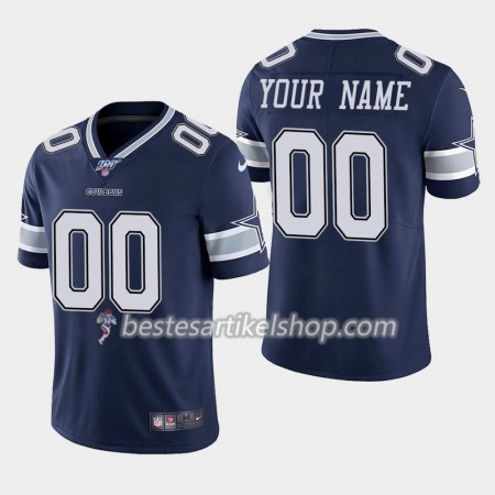 Herren Dallas Cowboys Trikot Nike Navy Blau 100th - Personalisiert
